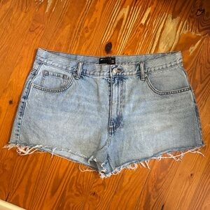 ASOS Light Blue Distressed Jean Shorts